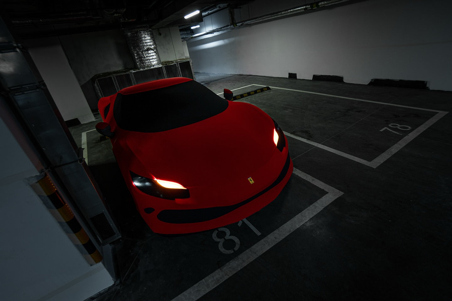 Housse imprimée Ferrari 296 GTB Rouge