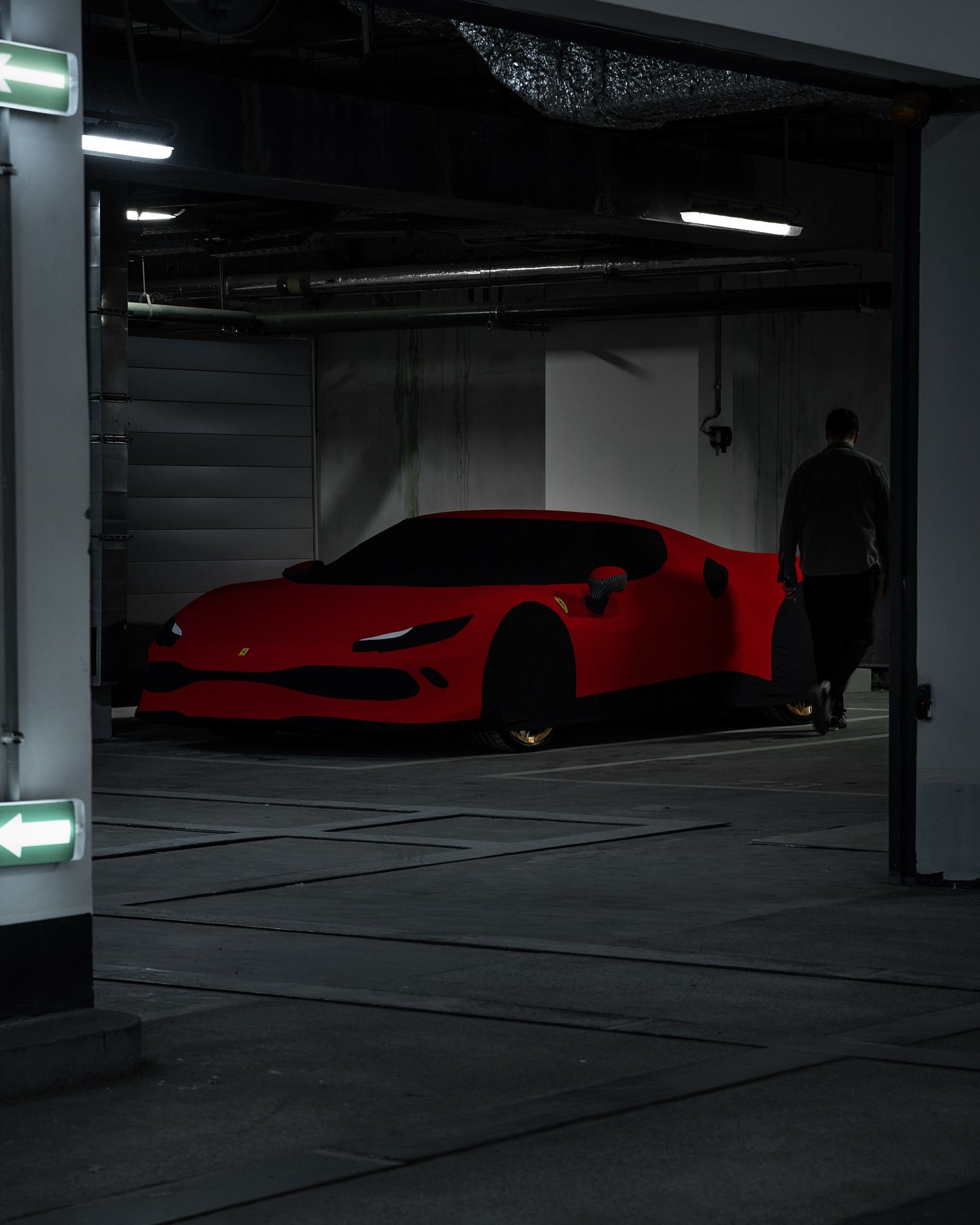 Housse imprimée Ferrari 296 GTB Rouge