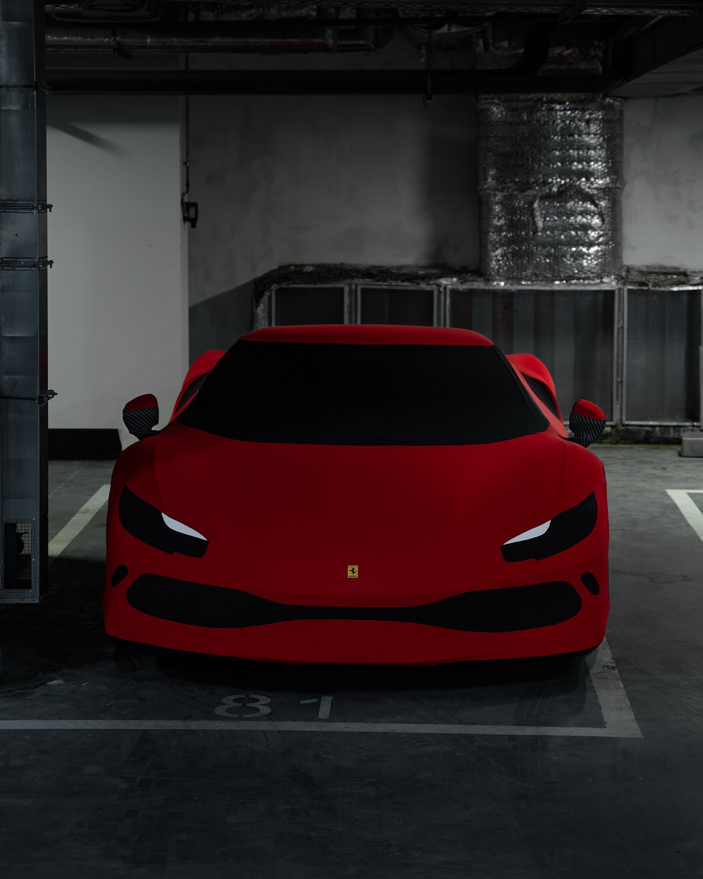 Housse imprimée Ferrari 296 GTB Rouge